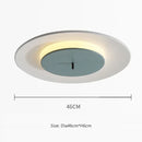 Modern minimalist iron and acrylic ceiling light with colourful LED lighting
