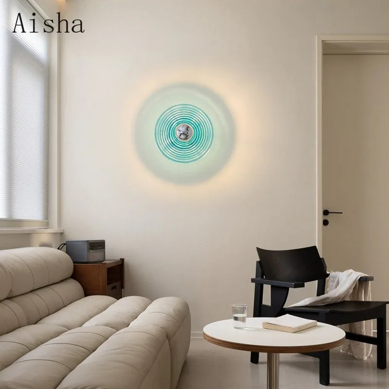 applique murale en verre style médiéval design rétro pour décoration intérieure - vue 4 sur 9