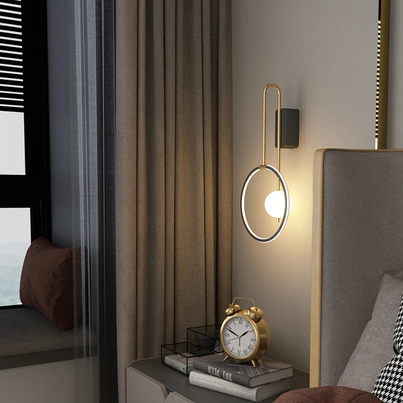 Minimalist nordic LED wall light for interior decoration - vue 3 sur 12
