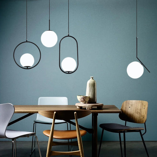 Suspension LED Moderne Noir Chrome - vue 2 sur 21