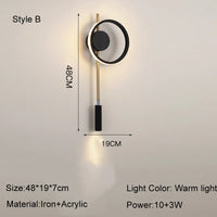 applique murale led moderne pour décoration intérieure