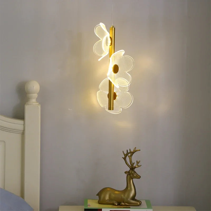 lampe de chevet moderne en forme de fleur créative - vue 4 sur 8