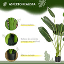Artificial banana tree with pot and realistic leaves for indoor decoration