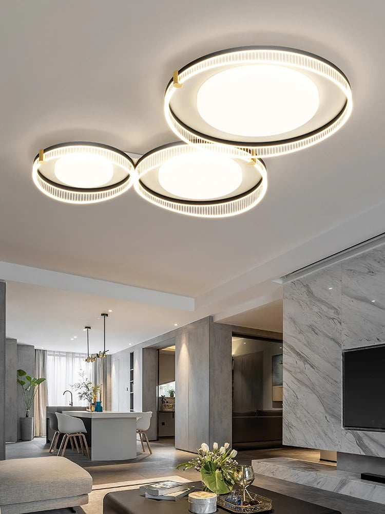 lustre led lumières acryliques pour éclairage intérieur décoratif - vue 3 sur 10