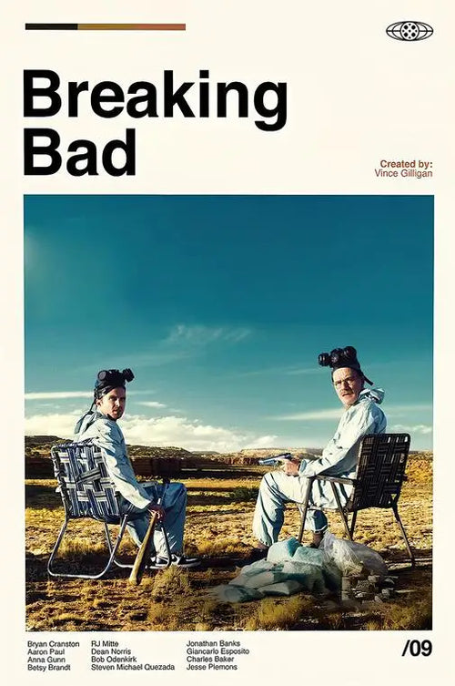 affiches art toile vintage breaking bad décor mural walter white