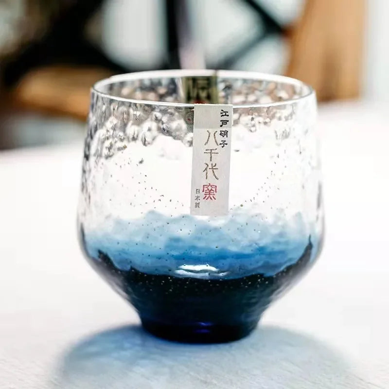 Verre japonais motif ciel étoilé style yachiyo premium - vue 4 sur 5