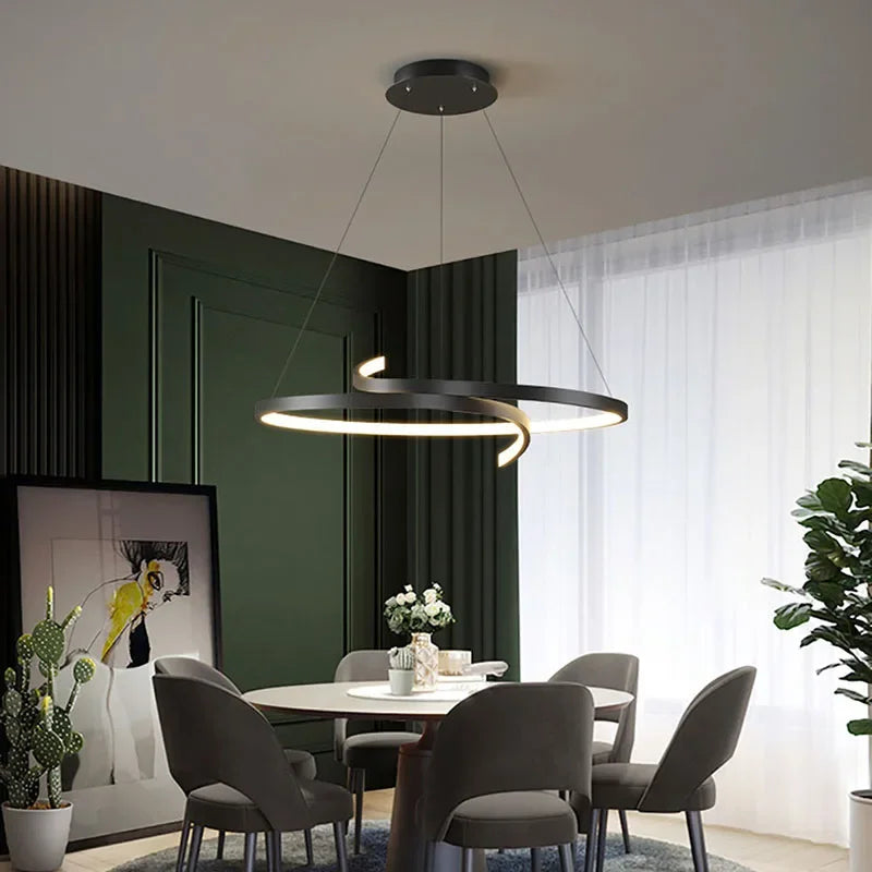 Nordique LED Suspension Lumière Suspension Pour Salon Salle À Manger Restaurant Étude Éclairage Intérieur Lustre Décoration De La Maison Lustre - vue 5 sur 12