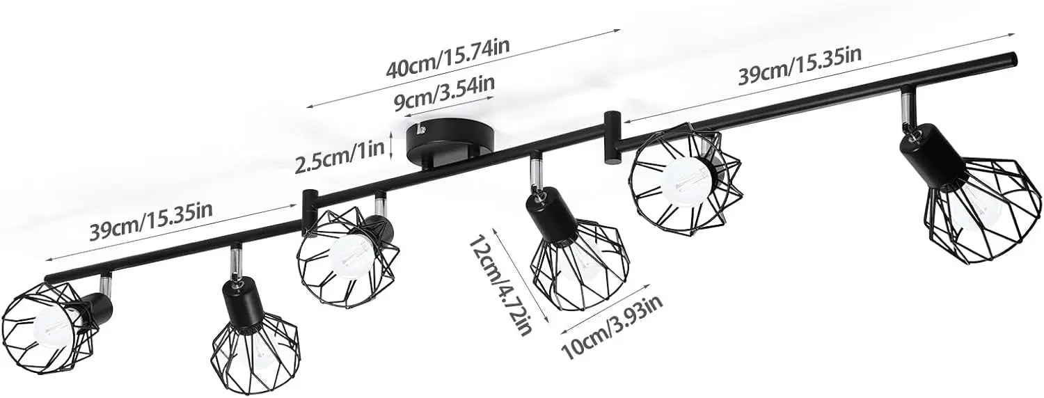 LED E14 ceiling light rotating 350 °, spotlight wall light, suitable for kitchen, living room, bedroom LED wall lights - vue 2 sur 7
