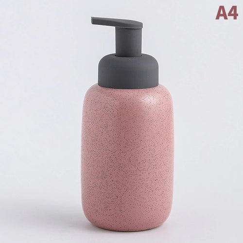 bouteille céramique distributeur savon liquide et gel douche - vue 14 sur 18
