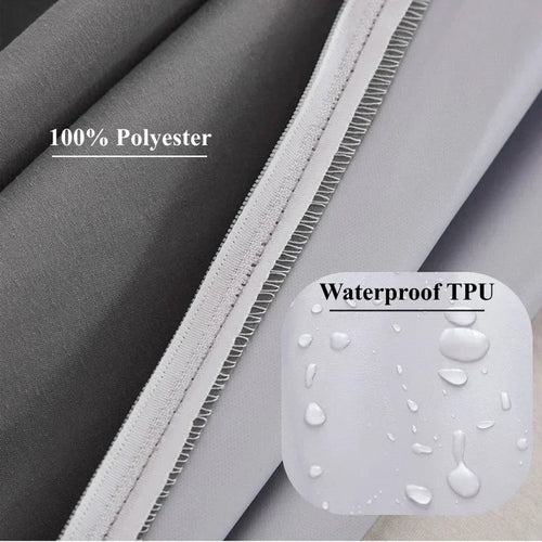 100% Waterproof Mattress Cover with Zipper 6-Sides All-inclusive Mattress Protector Fitted Sheet Bed Cover, Customizable - vue 5 sur 9