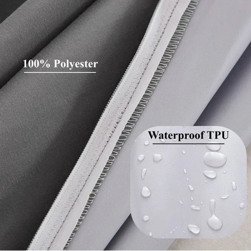 100% Waterproof Mattress Cover with Zipper 6-Sides All-inclusive Mattress Protector Fitted Sheet Bed Cover, Customizable - vue 4 sur 9