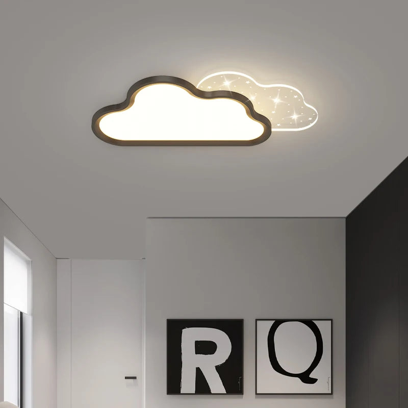 lustre nuage lumineux suspension décoration intérieure luminair - vue 6 sur 12