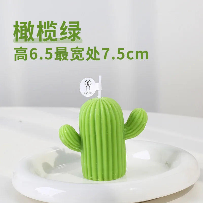 bougies parfumées cactus en cire de soja pour décoration et accessoires photo - vue 7 sur 9