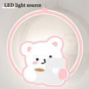 suspension mignonne vache ours rose pour chambre enfant