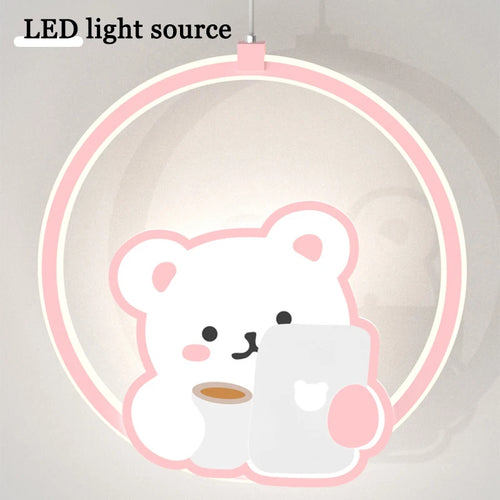 suspension mignonne vache ours rose pour chambre enfant