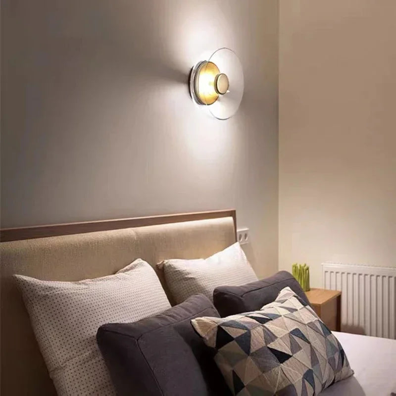applique murale led moderne en verre pour décoration intérieure nordique - vue 7 sur 8