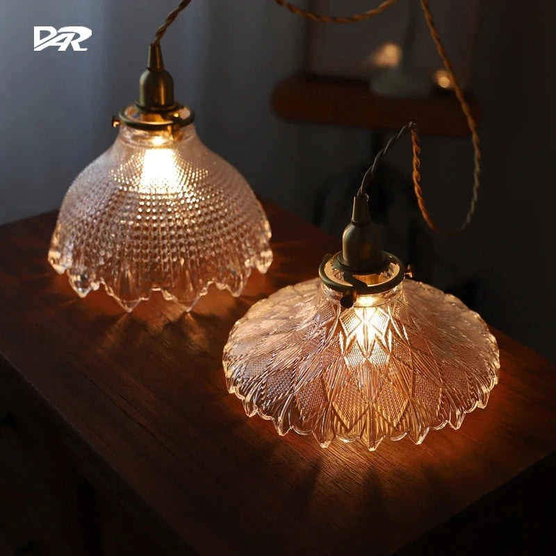 suspension avec Abat-jour en verre éclairage intérieur - vue 3 sur 10