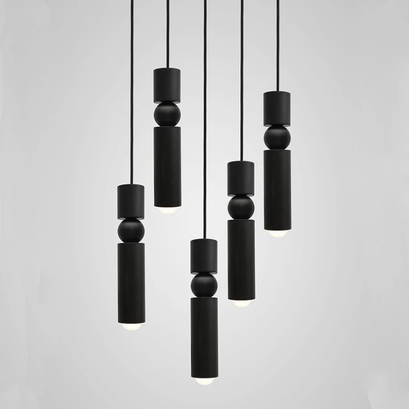 Suspension moderne nordique en métal avec lumière led suspendue - vue 7 sur 13