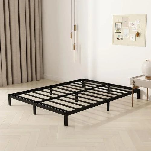 8 inch California King Size Bed Frame, No Spring, No Noise, Easy to Assemble, Black, Heavy Duty Metal Platform Bed Frame - vue 2 sur 7