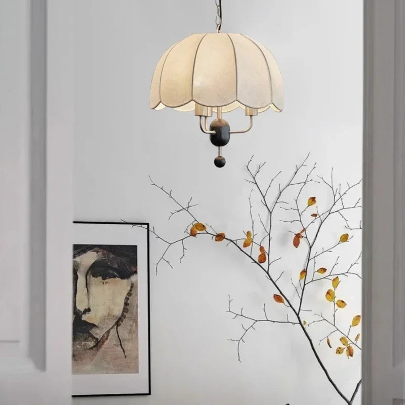 suspension wabi sabi japonaise rétro en bois massif - vue 4 sur 8