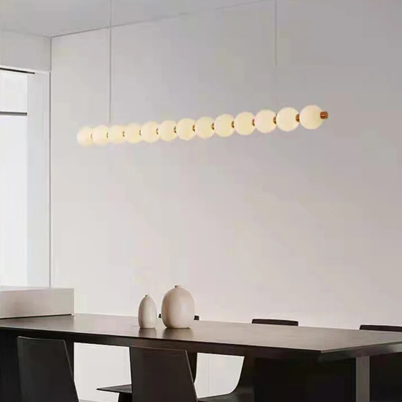 lustre led en boule acrylique avec cordon d'éclairage réglable pour boutique