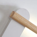 Adjustable nordic wall light in wood and metal