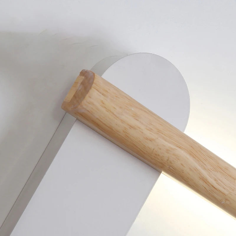 Adjustable nordic wall light in wood and metal - vue 5 sur 9