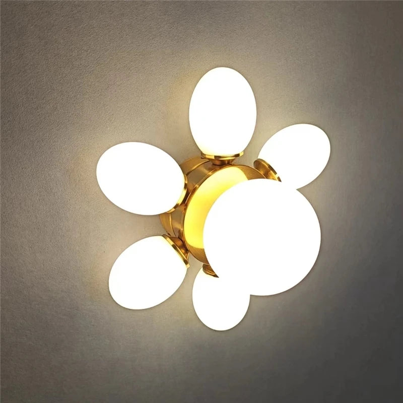 plafonnier moderne en verre tournesol pour chambre d'enfant décoratif - vue 4 sur 7