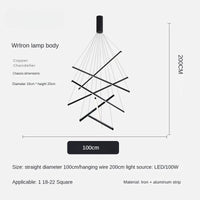 Modern Simple Design LED Ceiling Light, Penthouse Lobby Duplex Corridor Hotel Lobby Living Room Ceiling Decoration Chandelier