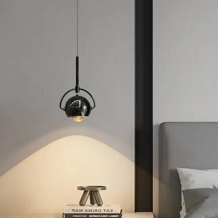 Suspension design boule accrochée LED