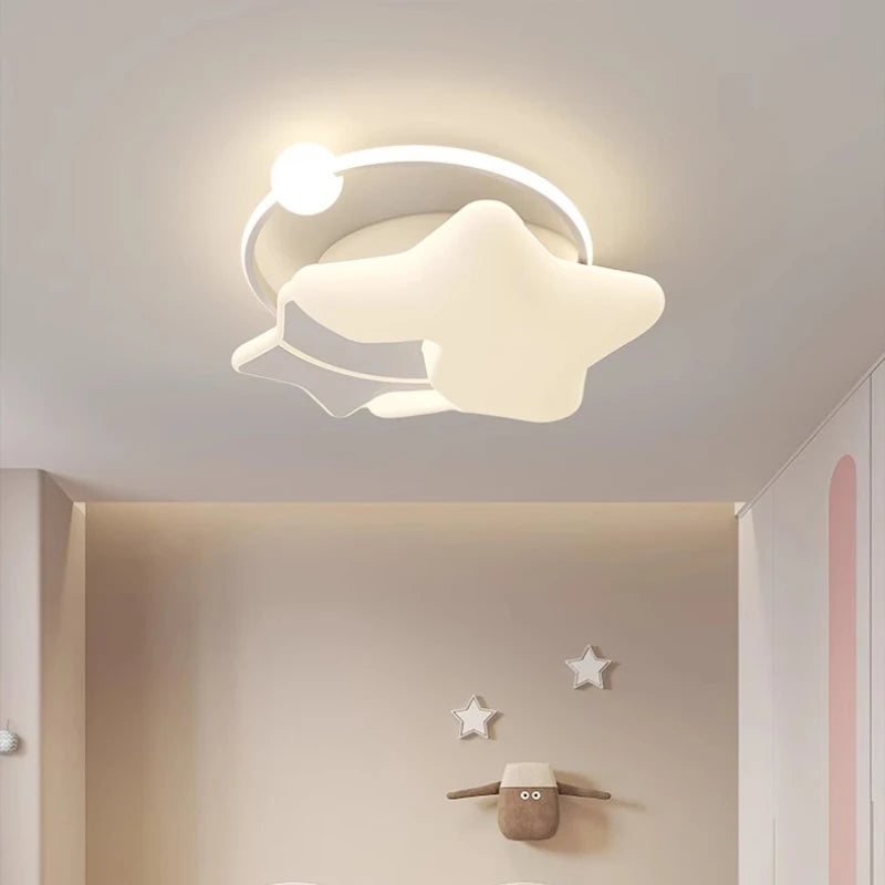 plafonnier moderne étoilé pour chambre d'enfant chaleureuse et romantique - vue 6 sur 9