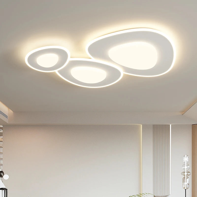lustre moderne minimaliste ensemble de plafonniers pavés - vue 4 sur 10