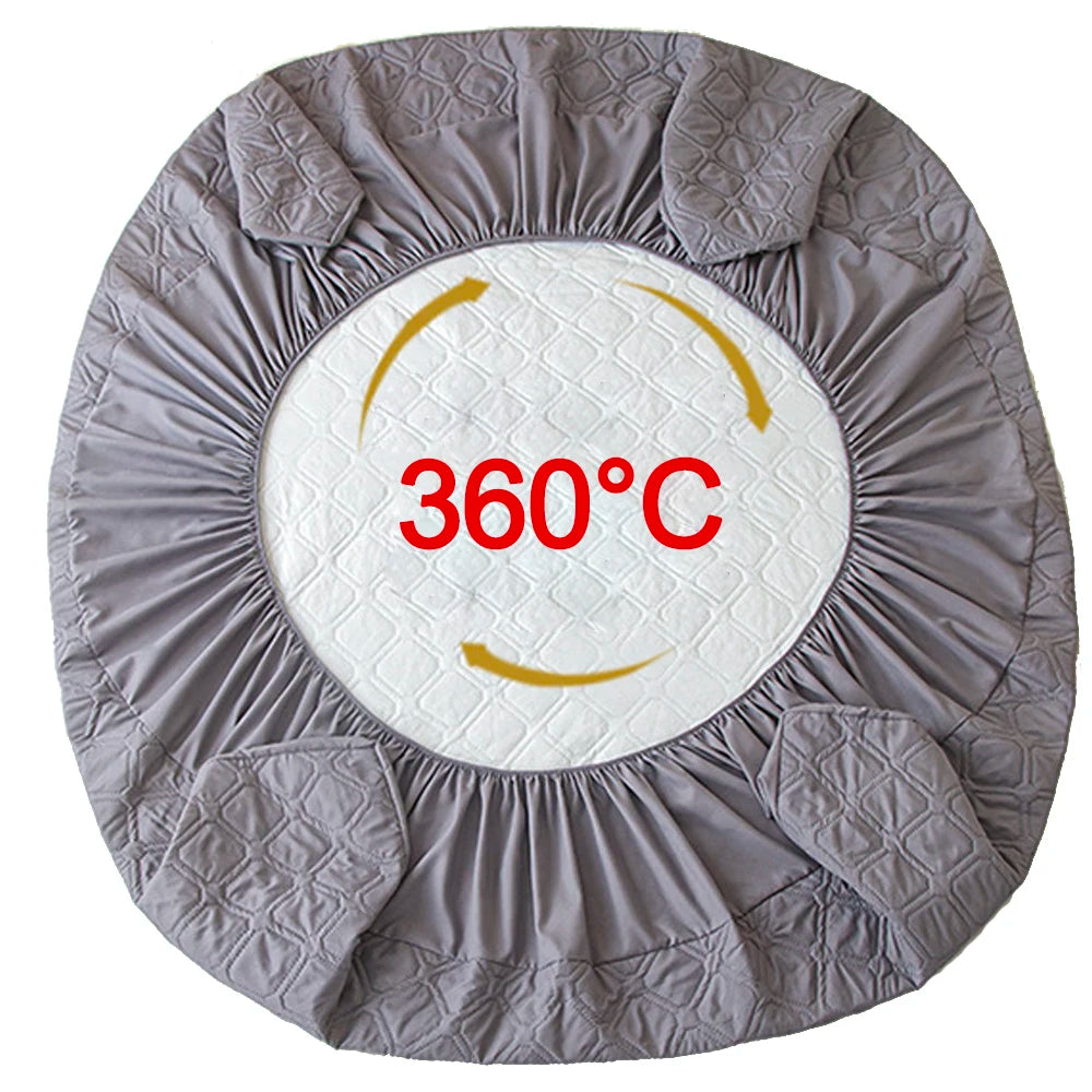 Waterproof Cotton Mattress Cover, Throw Fitted Sheet, Bed Replacement Protector, Single, Double, 140, 160, Muti Size Bed Sheets - vue 4 sur 8