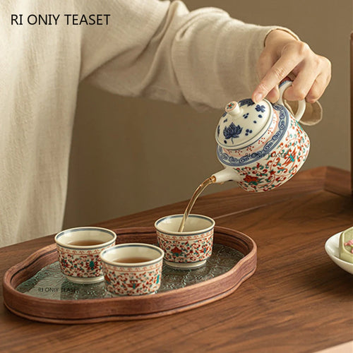 Theiere chinoise ceramique 240ml filtre portable artisanale