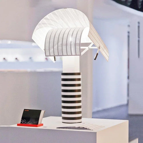 Denmark Table Lamp Modern Stripe Grid Desk Light for Bedroom Living Room - vue 3 sur 7