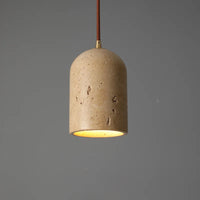 lustre suspendu led rétro avec pierre naturelle vintage