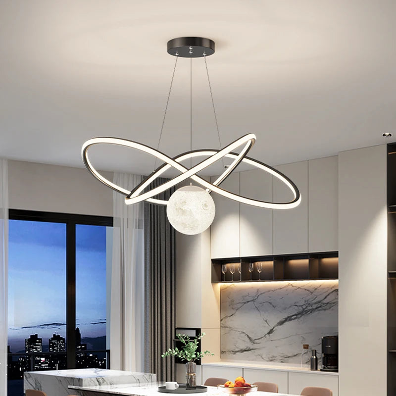 suspension moderne en aluminium pour décoration intérieure élégante - vue 4 sur 10