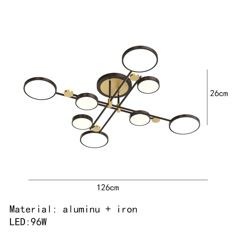 Minimalist LED ceiling light with 3 colour temperatures decorative indoor fixture - vue 19 sur 30
