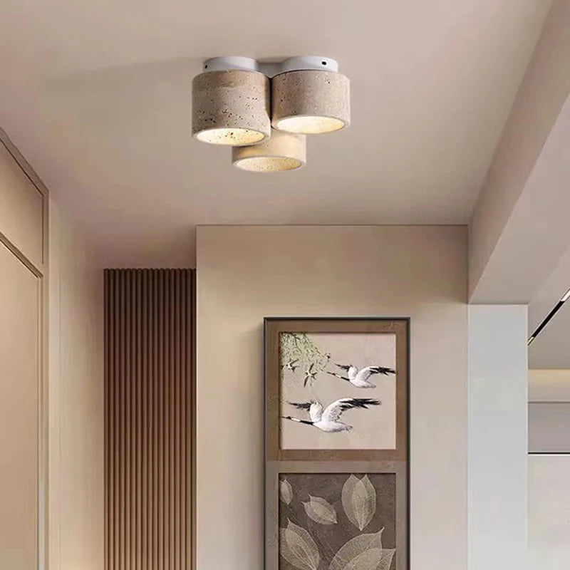 plafonnier en marbre naturel pour escaliers avec suspension - vue 5 sur 7