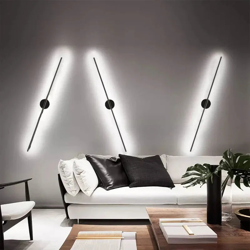 Une paire applique murale LED lampe moderne or applique murale LED applique salon décor à la maison applique murale pour escalier couloir 60/100 cm 2 pièces - vue 5 sur 10