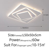plafonnier led moderne design avec télécommande et intensité variable