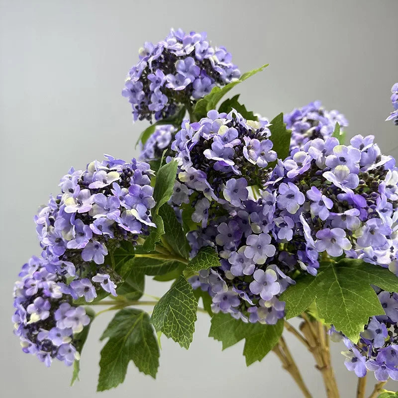 fleurs artificielles hortensia décoration jardin branche en soie - vue 4 sur 13
