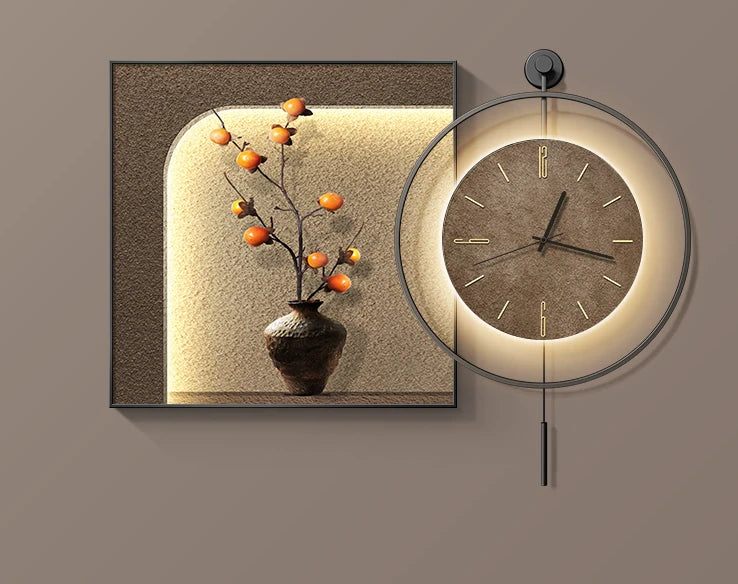 horloge murale grande taille design classique en métal moderne - vue 10 sur 11
