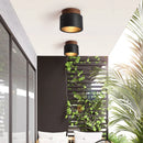 Nordique Wabi Sabi décoratif couloir balcon plafond marbre lumière japonaise salon chambre LED noir Applique plafonnier