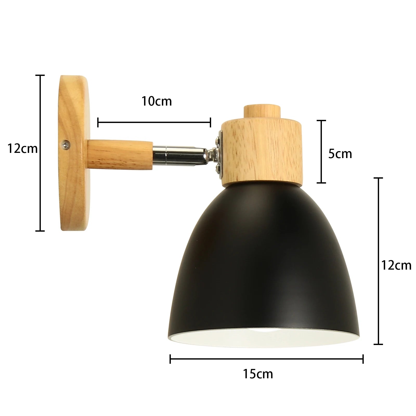 applique murale led nordique bois moderne décor maison - vue 18 sur 23