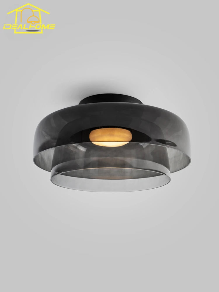 plafonnier design en verre éclairage intérieur moderne pour divers espaces - vue 6 sur 21