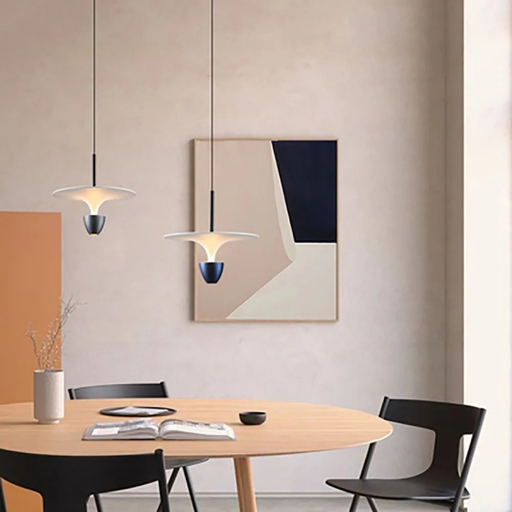 Nordique Designer Créatif Lustre Suspension LED Suspension UFO Chevet Bar Chambre Restaurant Décor À La Maison Éclairage Intérieur - vue 3 sur 11