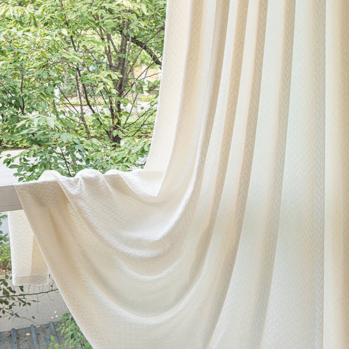 Voilage tulle japonais élégant semi occultant salon chambre - vue 5 sur 7