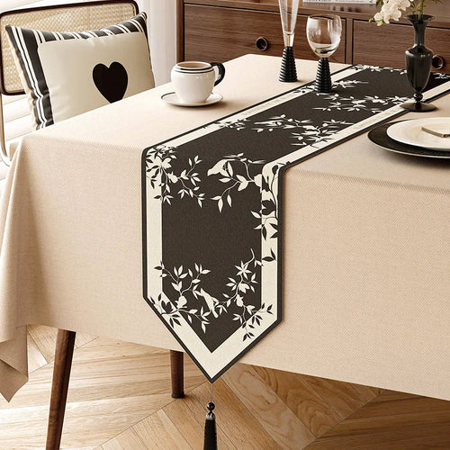 Chemin de table floral vintage style champetre cuisine