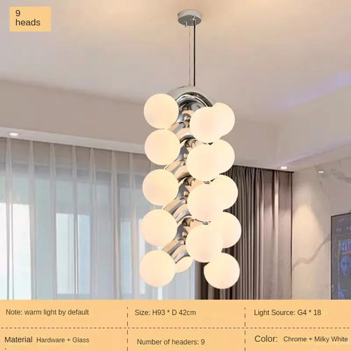Creative minimalist retro chandelier for modern decor - vue 11 sur 14